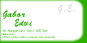 gabor edvi business card